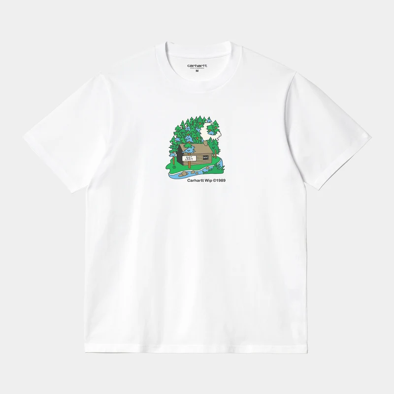 Carhartt WIP Heren Cabin T-shirt van biologisch katoen - Wit