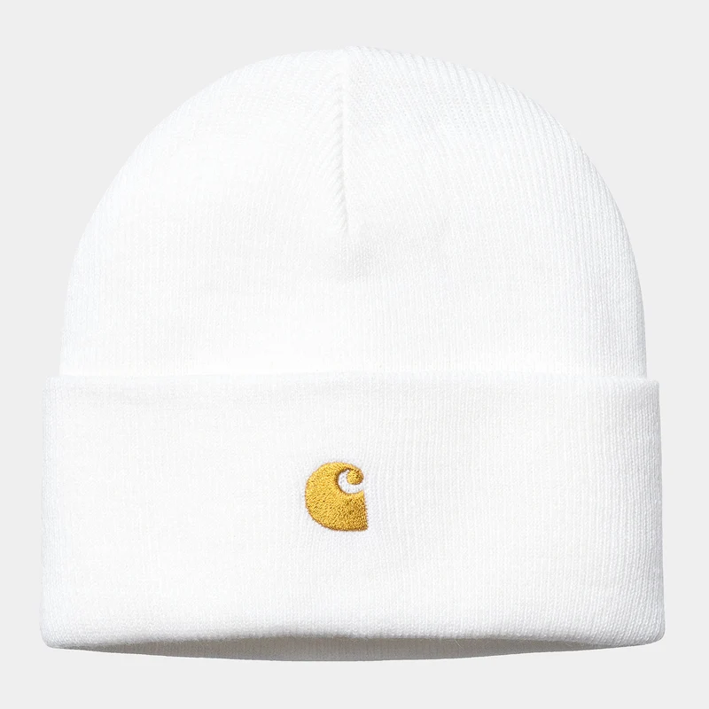 Carhartt WIP Unisex Chase Muts - Wit / Goud