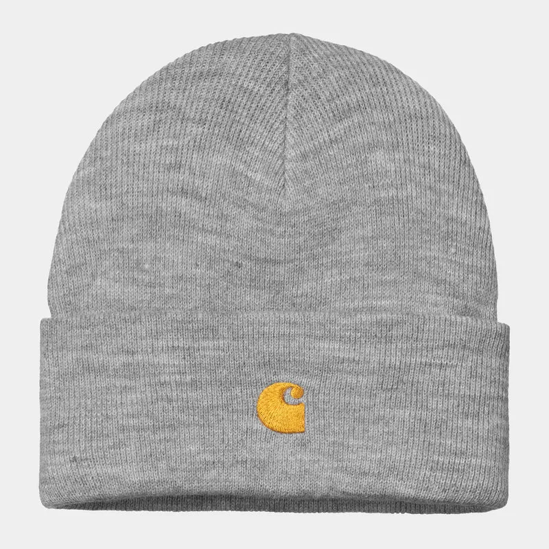 Carhartt WIP Unisex Chase Muts - Grijs Heather / Goud