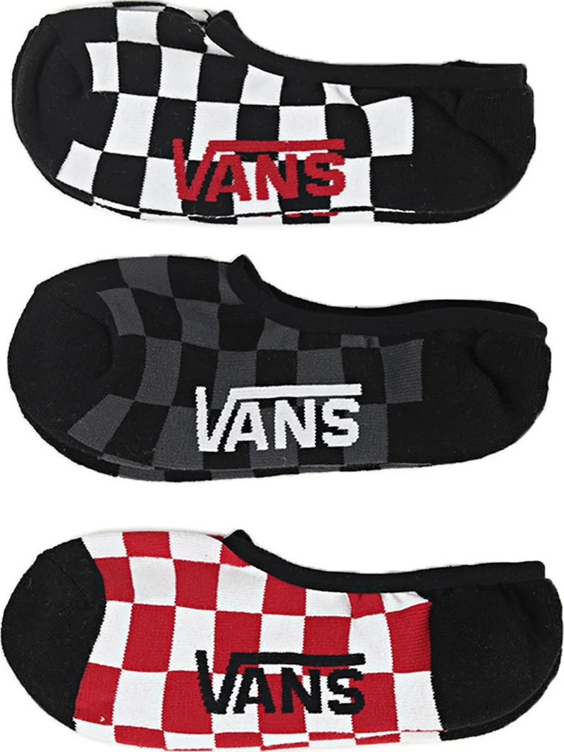 VANS Dames dambord no-show sokken (3-pack)