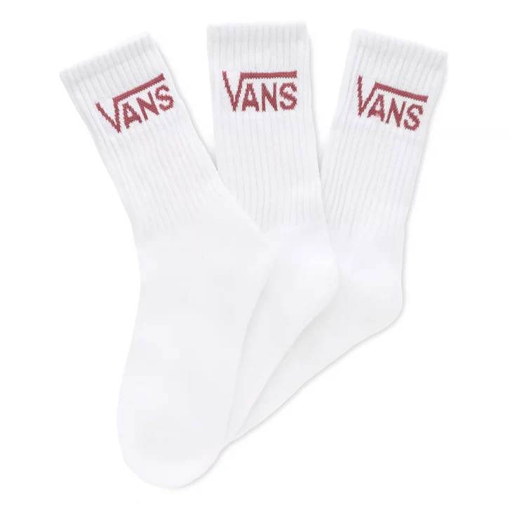 VANS Crew sokken voor dames (3 stuks) - Wit Deco Rose