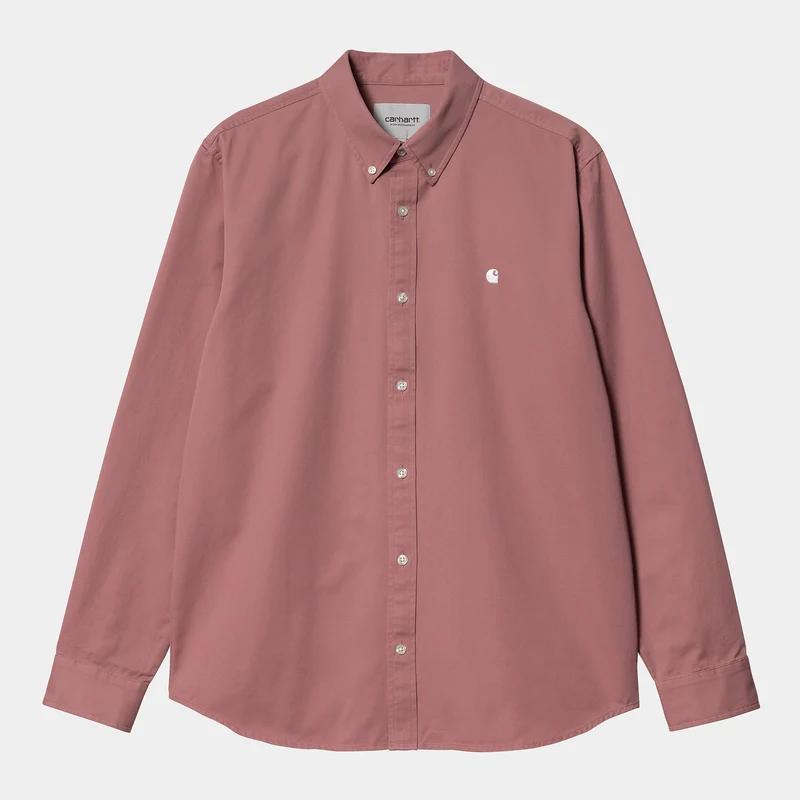 Carhartt WIP Heren Madison shirt met lange mouwen - Dahlia