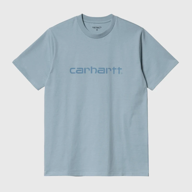 Carhartt WIP Heren Script T-shirt met korte mouwen - matblauw
