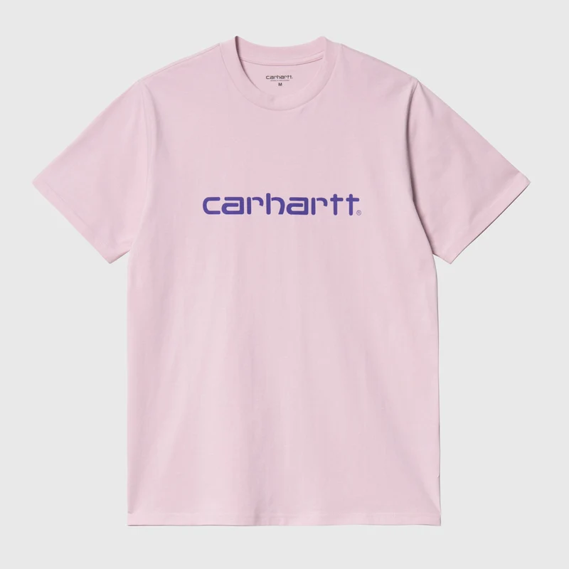 Carhartt WIP Heren Script T-shirt met korte mouwen - Pale Quartz