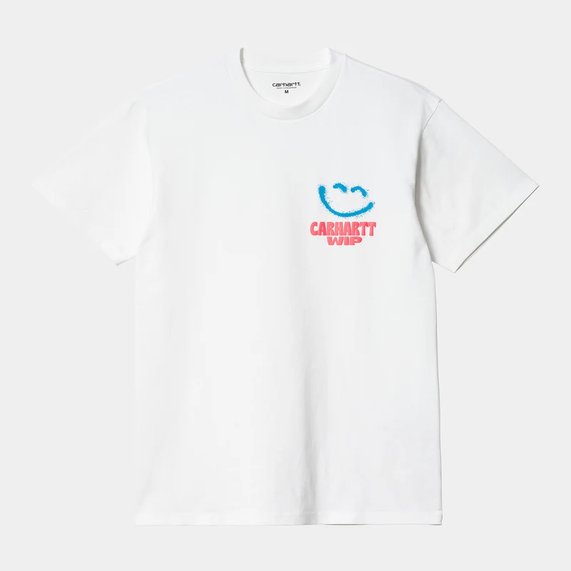 Carhartt WIP Happy T-shirt met korte mouwen voor heren - Wit