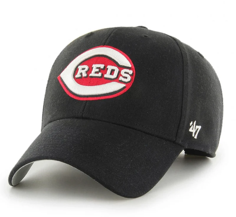 '47 Brand Unisex Cincinnati Reds MVP-pet - zwart