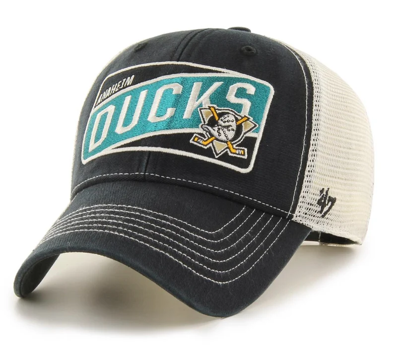 '47 Merk Anaheim Ducks Truckerpet, uniseks, zwart