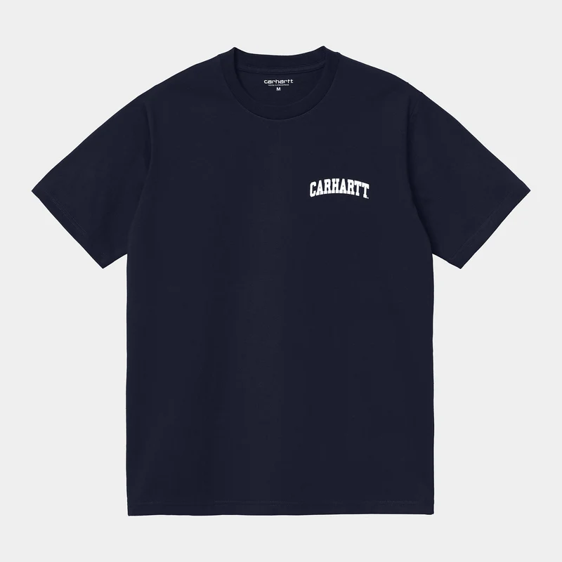 Carhartt WIP Universiteit Script T-shirt met korte mouwen voor heren - Marineblauw