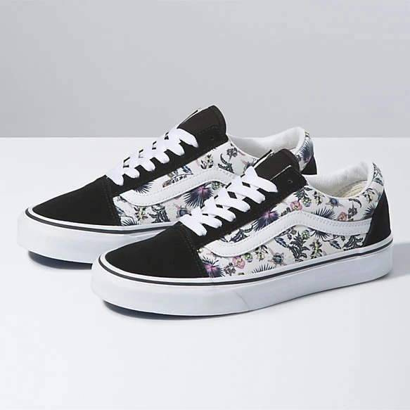 Vans - Old Skool - Damessneakers - Paradise Floral - Orchideewit