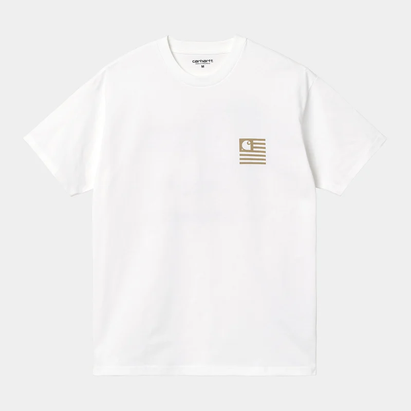 Carhartt WIP Medley State T-shirt van biologisch katoen met korte mouwen voor heren - Wit