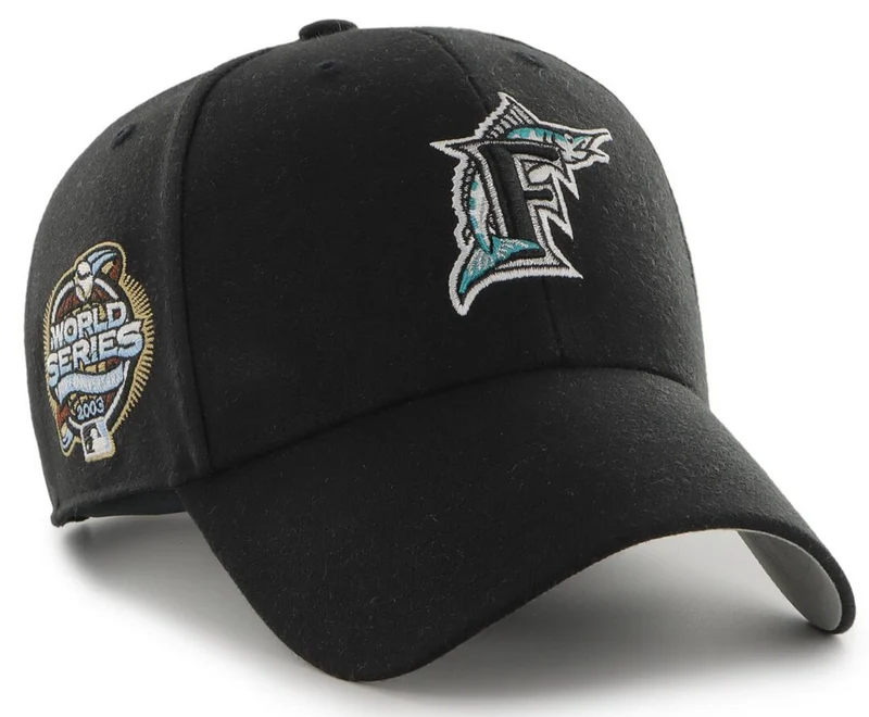 '47 Brand Unisex Miami Marlins MVP-pet - zwart