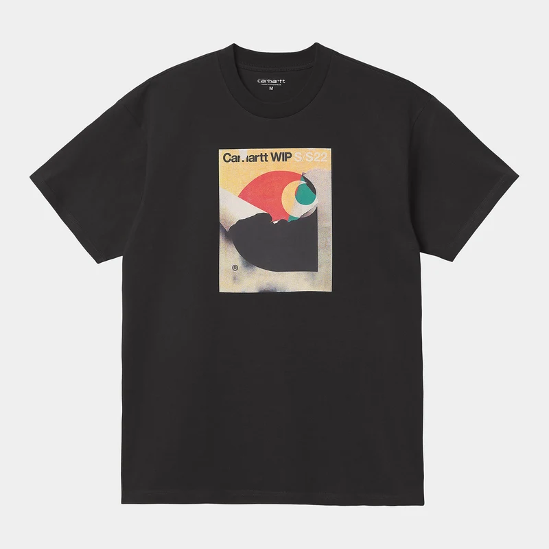 Carhartt WIP Heren T-shirt met korte mouwen en boekomslag van biologisch katoen - Zwart
