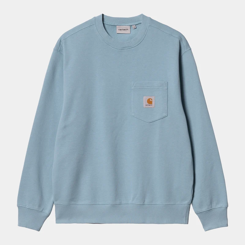 Carhartt WIP Heren pocket sweattop - matblauw