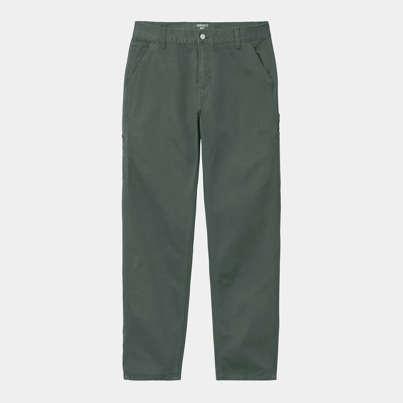 Carhartt WIP Herenrugzak Single Knee Broek - Hemlock Green Stone Washed