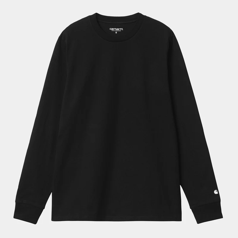 Carhartt WIP Heren Base T-shirt met lange mouwen - Zwart