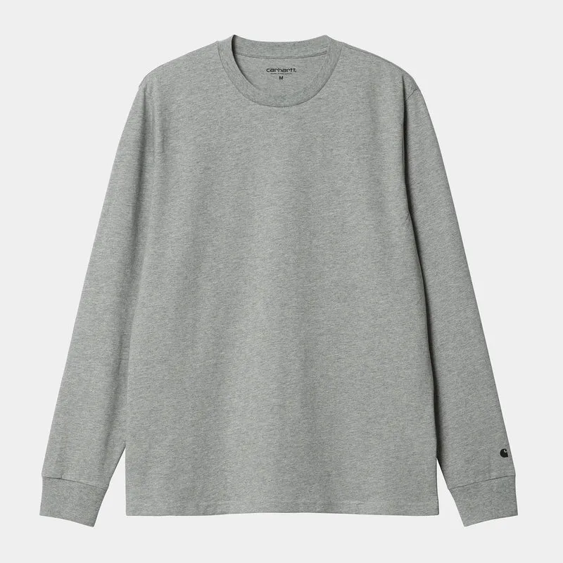 Carhartt WIP Heren Base T-shirt met lange mouwen - Grijs Heather