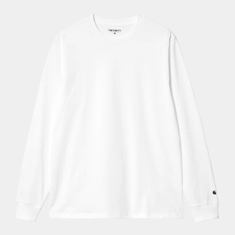 Carhartt WIP Heren Base T-shirt met lange mouwen - Wit