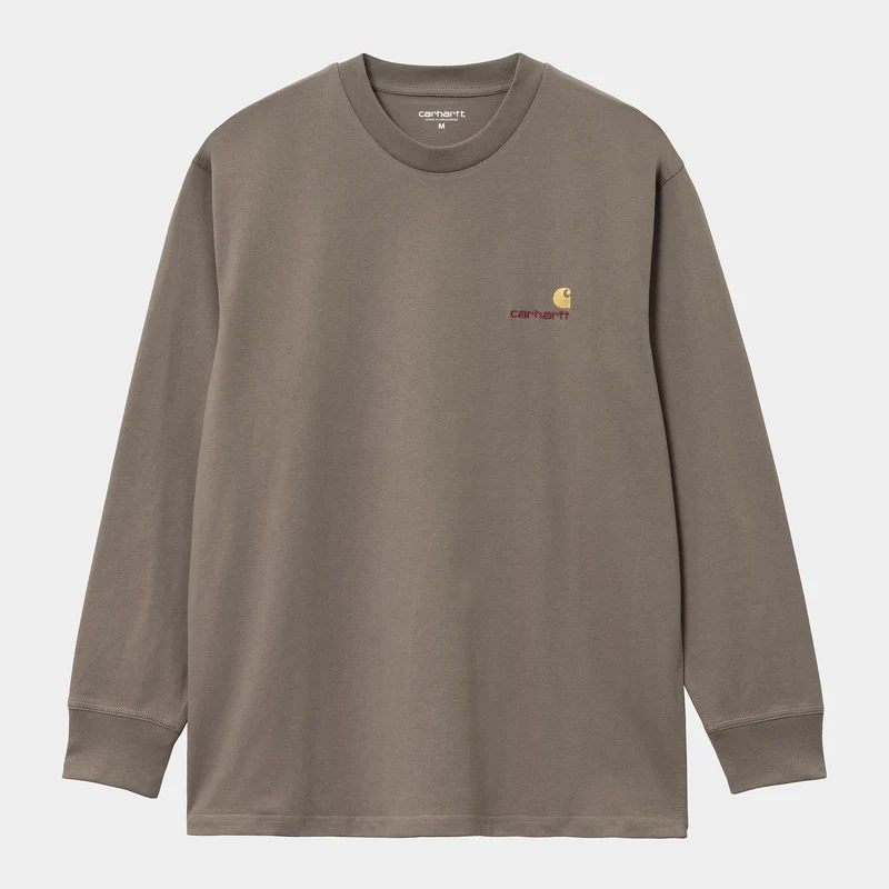 Carhartt WIP HEREN American Script T-shirt met lange mouwen - Teide