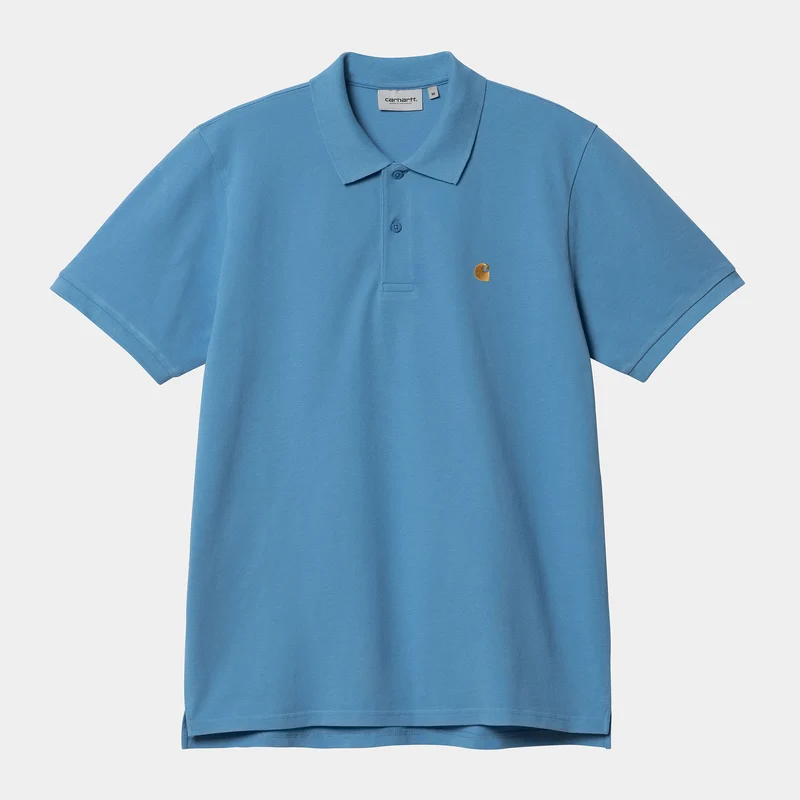 Carhartt WIP Heren Chase Pique poloshirt met korte mouwen - Piscine