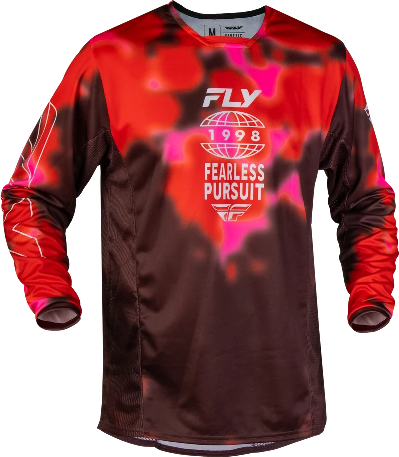Fly Racing Kinetic Blur Jersey Red/Maroon Md 380-422M