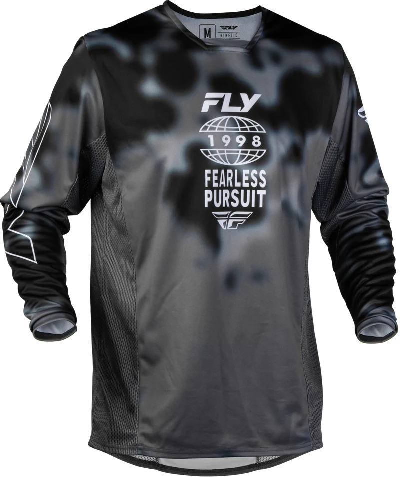 Fly Racing Kinetic Blur Jersey Black/Grey 2x 380-4202X