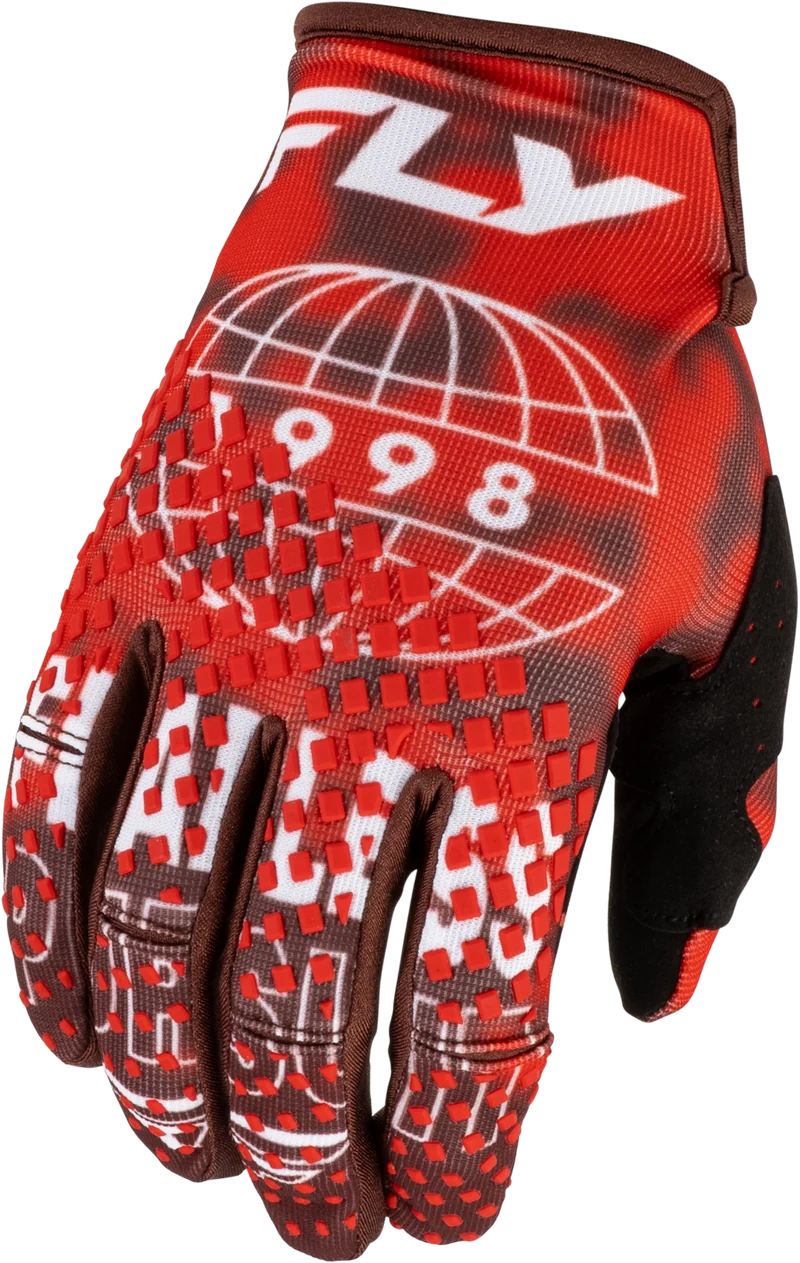 Fly Racing Kinetic Blur Gloves Red/Maroon Xs 380-412XS