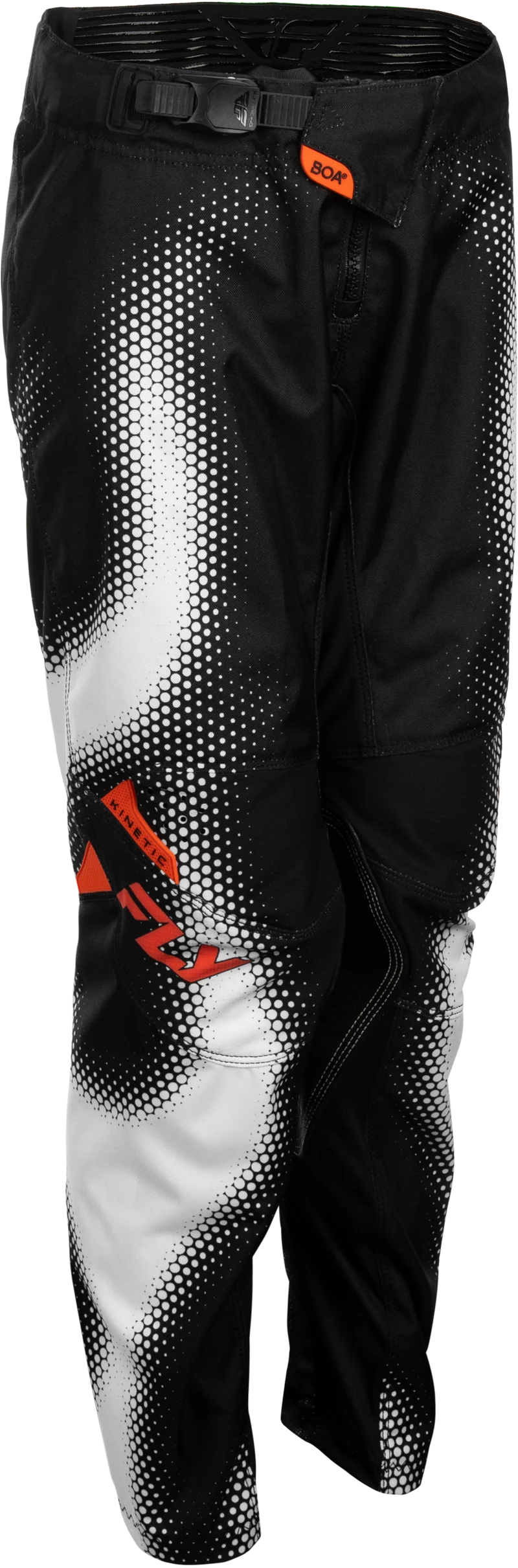 Fly Racing Youth Kinetic Torch Pants Black/White/Orange Sz 22 380-53522