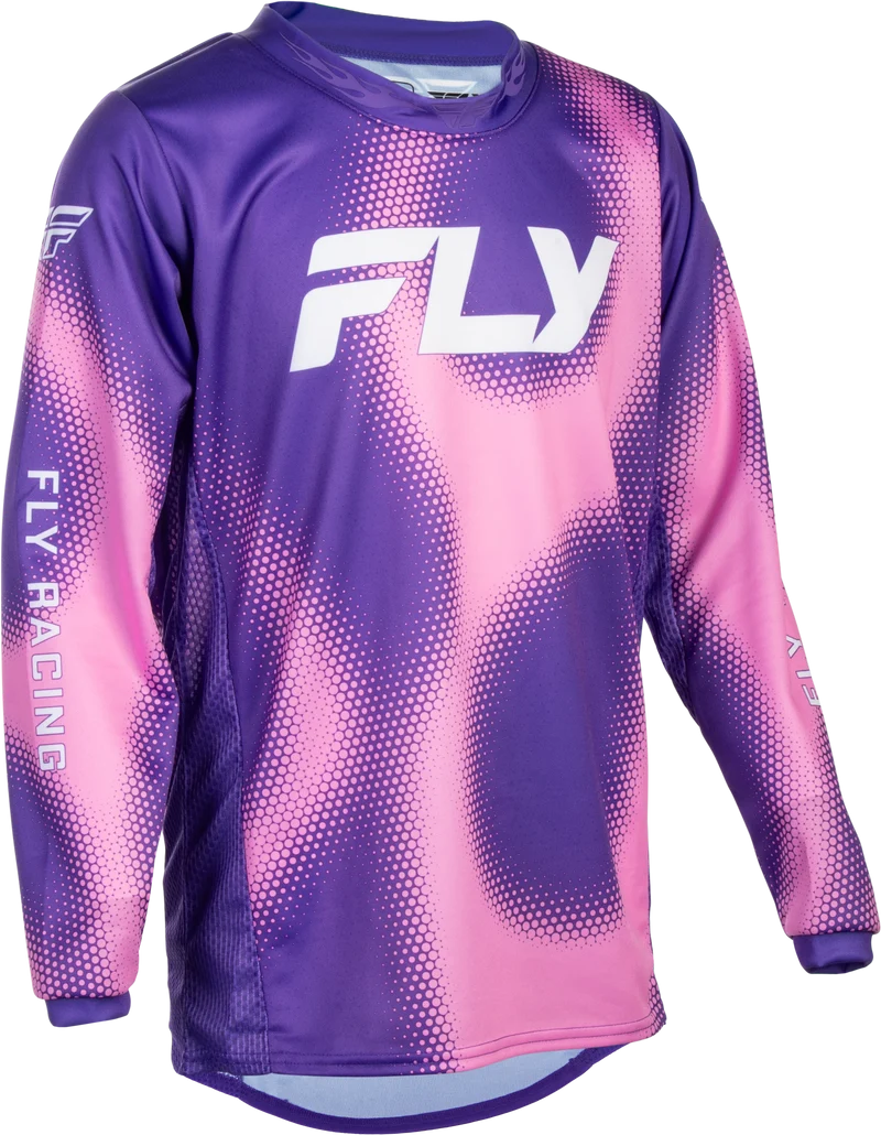 Fly Racing Youth Kinetic Torch Jersey Purple/Pink Yl 380-528YL