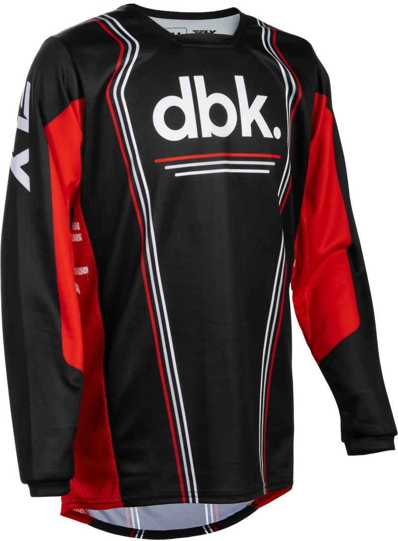 Fly Racing Youth Kinetic Dbk Jersey Black/Red/White Yl 380-524YL