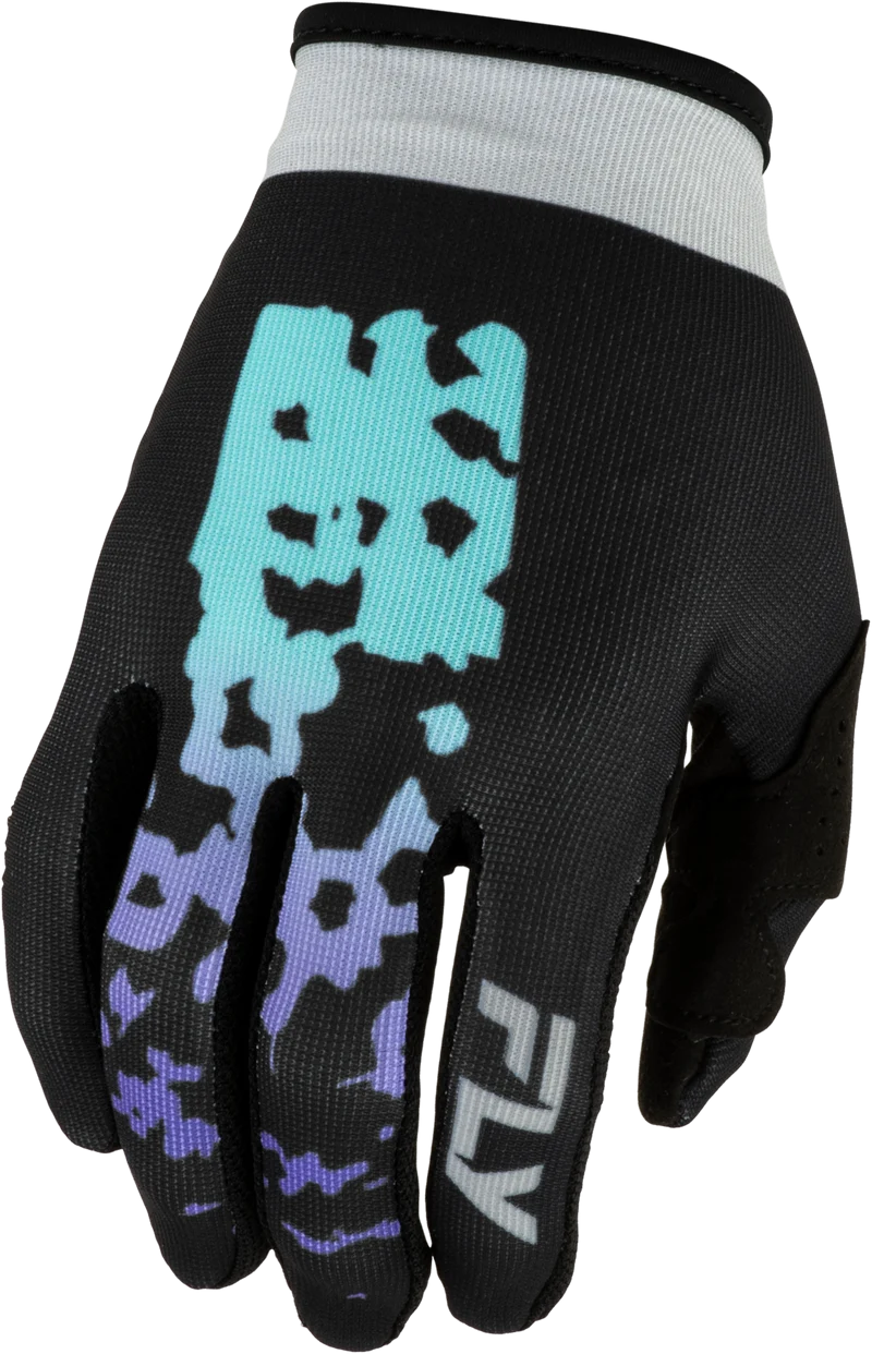 Fly Racing Youth Lite Flake Gloves Black/Grey/Multi Ym 380-710YM