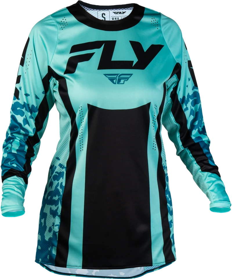 Fly Racing Women'S Lite Flake Jersey Aqua/Teal/Black Sm 380-621S