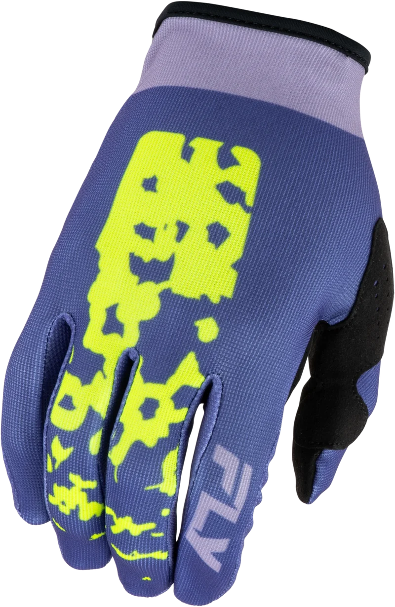 Fly Racing Women'S Lite Flake Gloves Lavendar/Blue/Yellow Md 380-612M