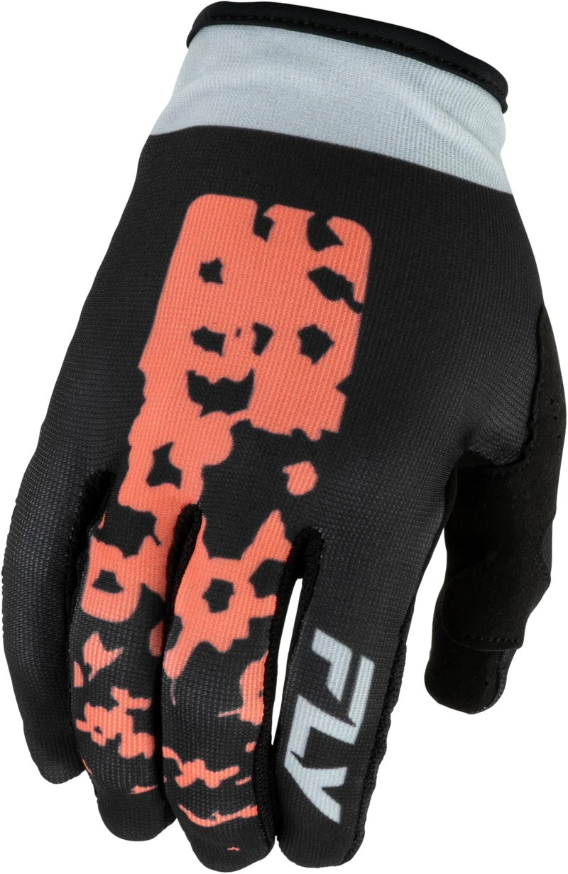 Fly Racing Women'S Lite Flake Gloves Black/Light Grey/Coral Xs 380-610XS