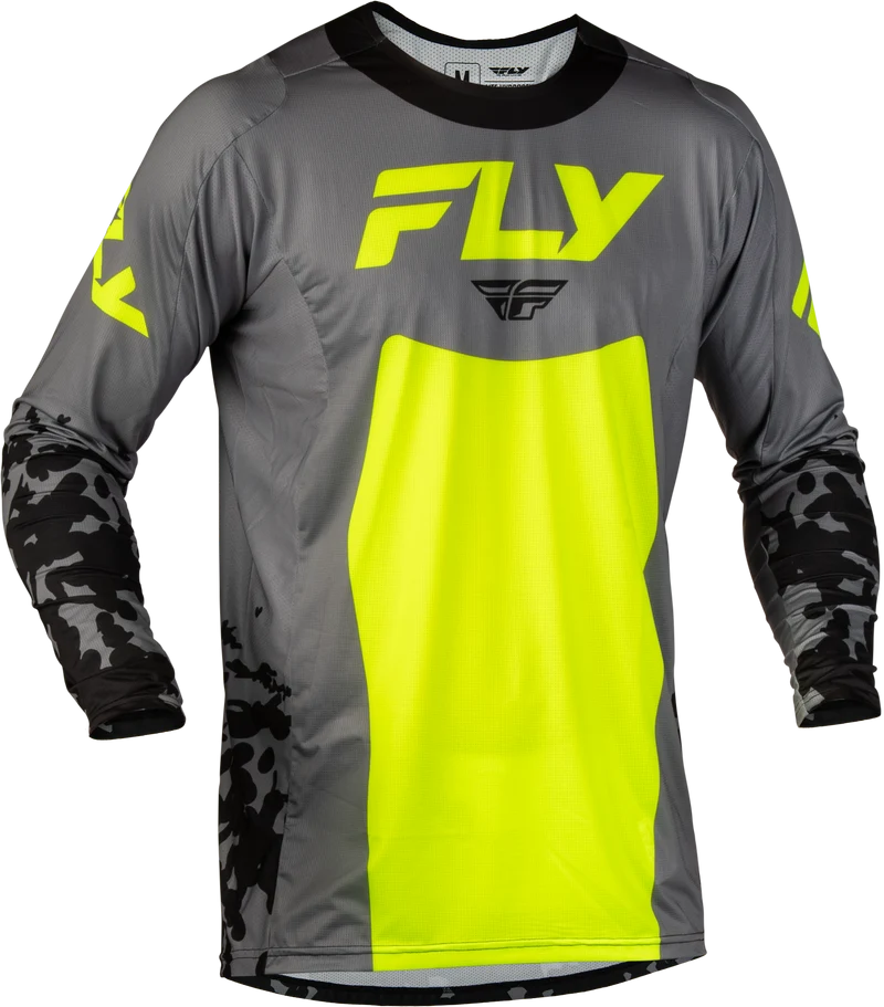 Fly Racing Lite Flake Jersey Grey/Hi-Vis/Black Sm 380-721S