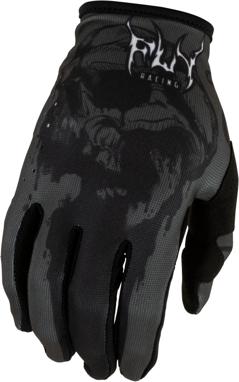 Fly Racing Youth Lite Dark Series Gloves Grey/Black Ym 380-715YM