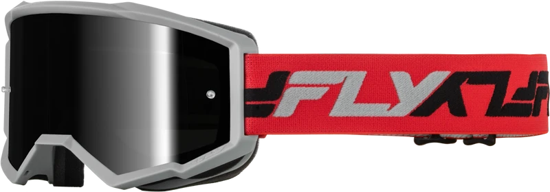 Fly Racing Zone Goggle Red/Grey W/ Black Mirror/Smoke Lens 37-51541