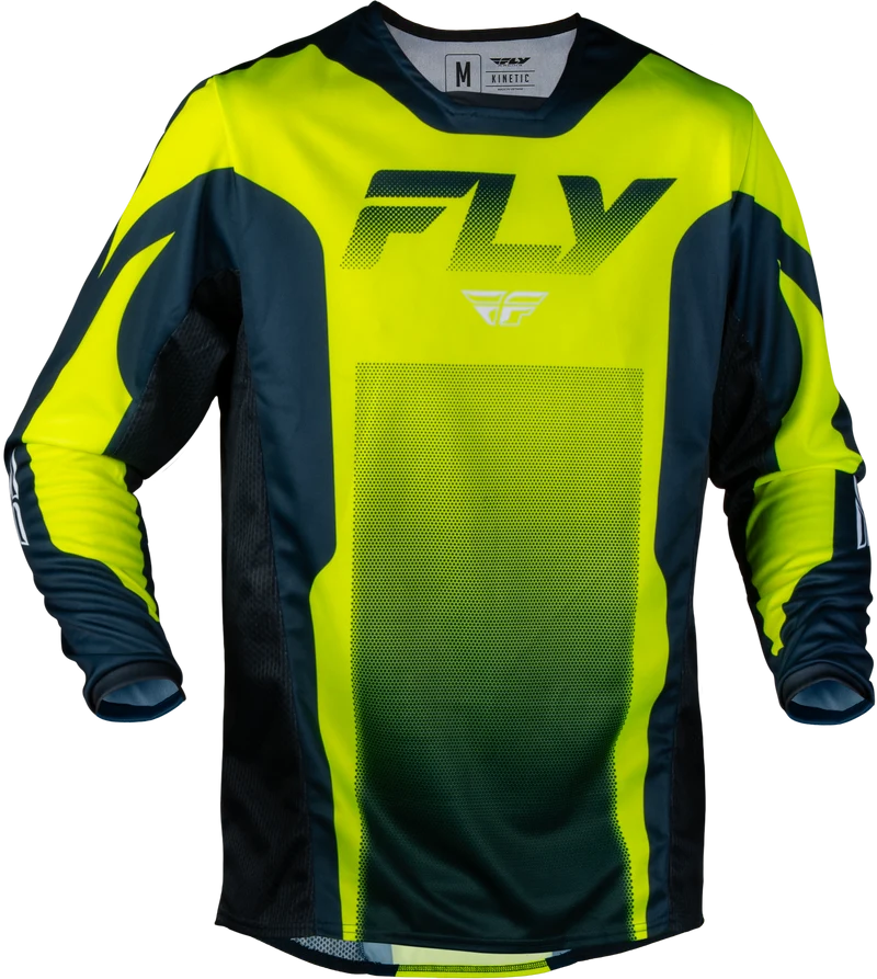 Fly Racing Kinetic Fade Jersey Hi-Vis/Navy/White Xl 380-523X