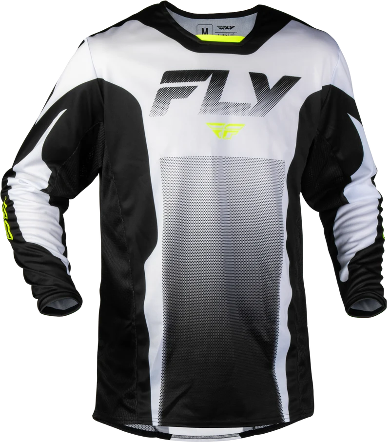Fly Racing Kinetic Fade Jersey White/Black/Hi-Vis Xl 380-520X
