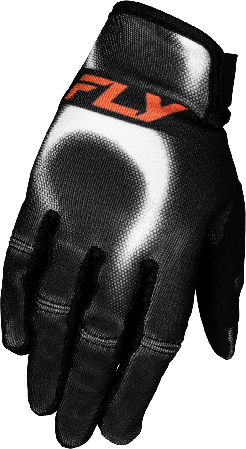Fly Racing Youth Kinetic Torch Gloves Black/White/Orange Yl 380-515YL
