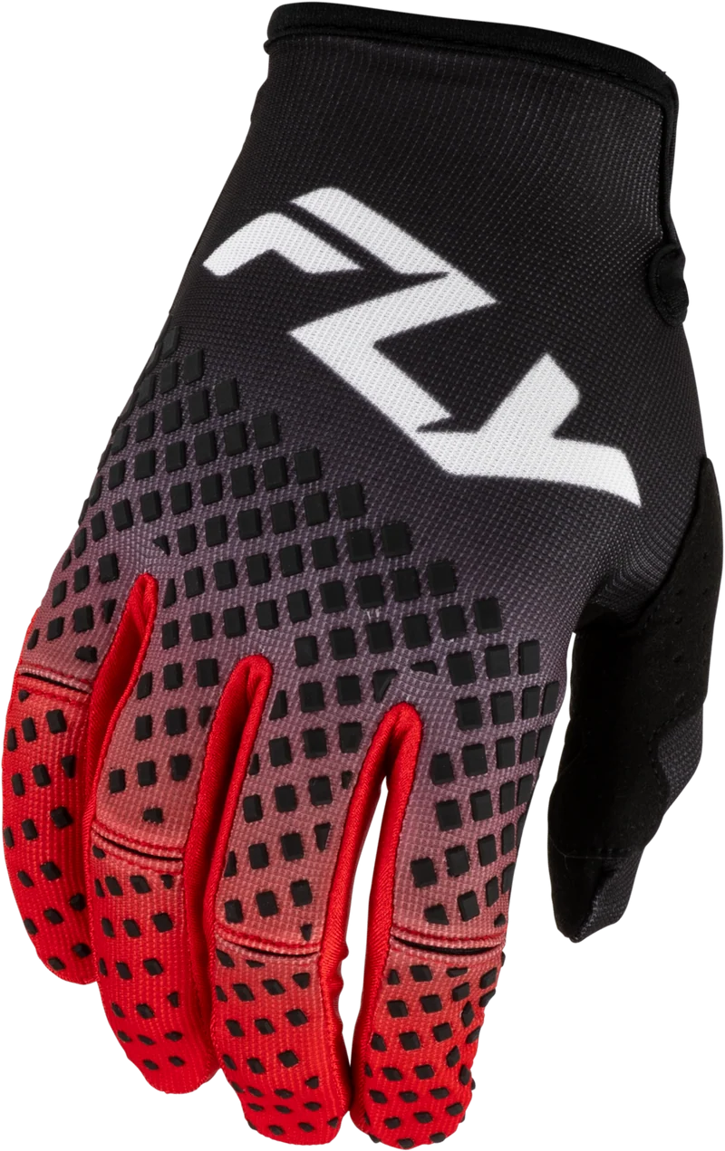 Fly Racing Youth Kinetic Fade Gloves Black/Red/White Yl 380-511YL