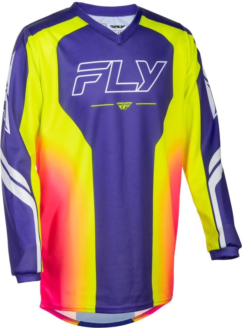 Fly Racing Youth F-16 Raze Jersey Purple/Pink/Yellow Ys 380-224YS