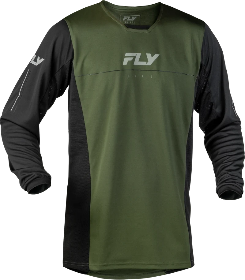 Fly Racing Patrol Jersey Forest Green/Black Lg 380-652L