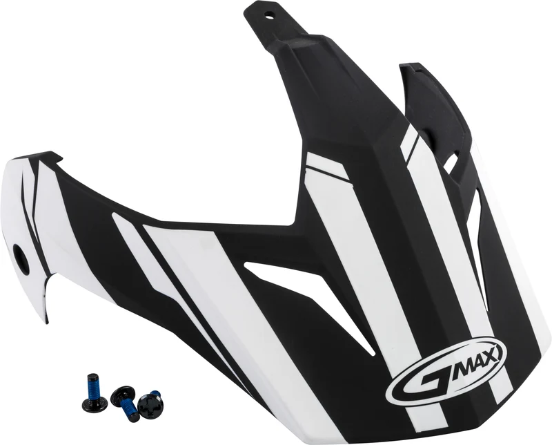 Visor Vertical Black/White W/Screws Gm-11
