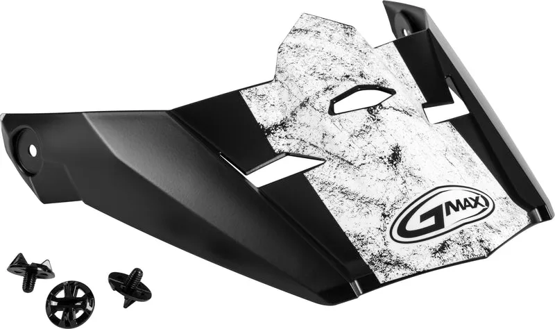 Visor W/Screws Dominant Mx-46 Matte Black/White/Red Xs-Sm