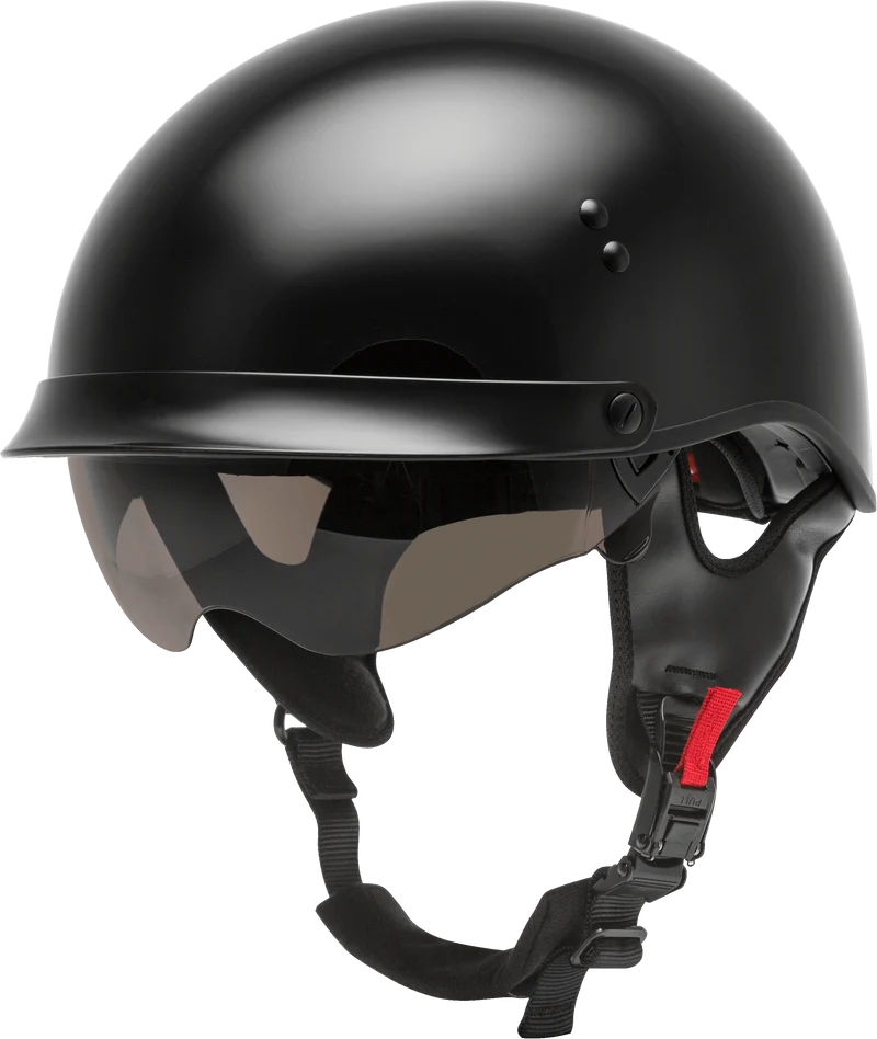 Hh-65 Half Helmet Full Dressed Black Lg