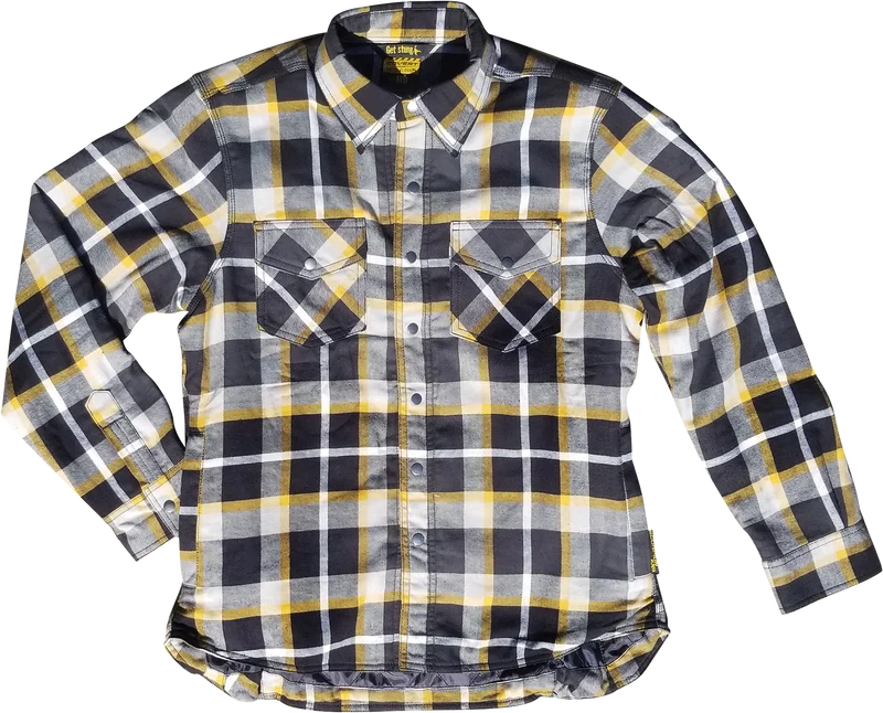 Covert Womens Flannel White/Yellow Xs
