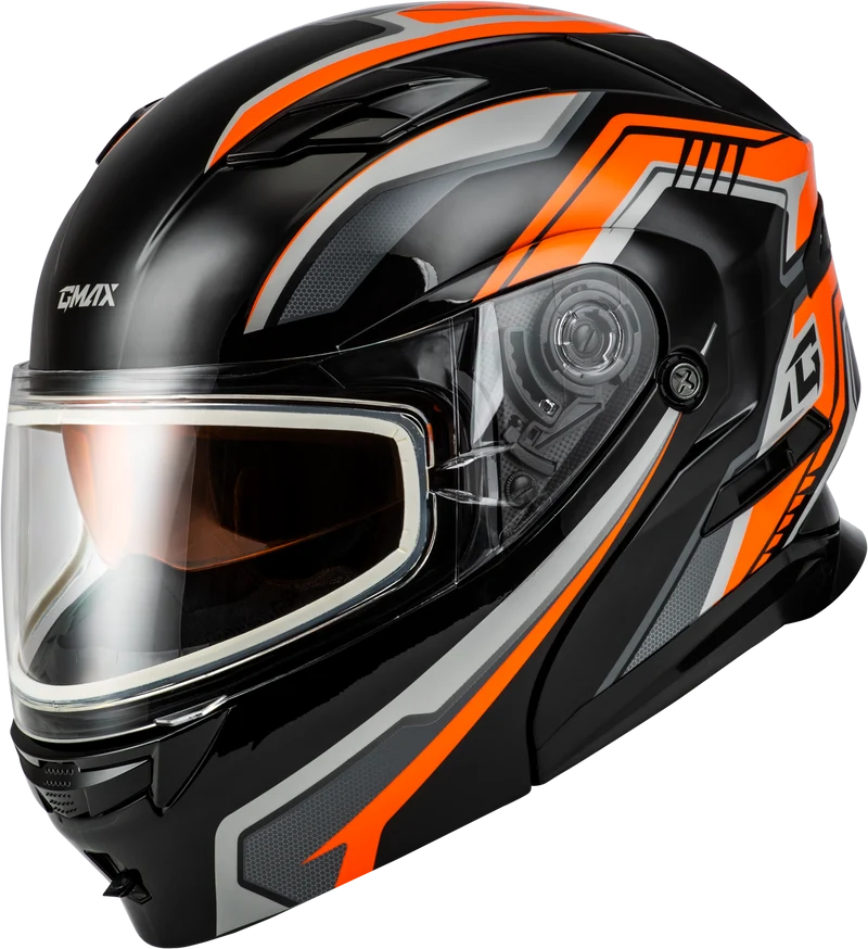 Md-01s Transistor Snow Helmet Orange/Black Xs