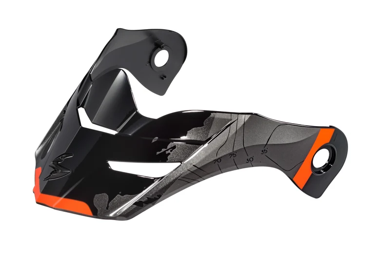 Exo-At960 Peak Visor Topographic Black/Orange