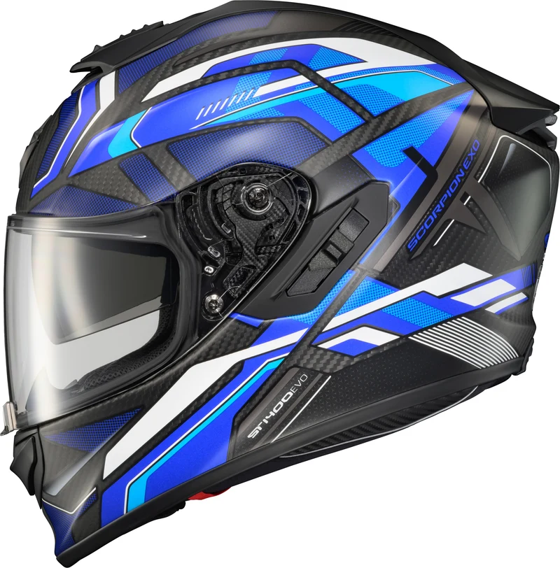 Exo-St1400 Evo Carbon Helmet Hex Matte Blue Xl