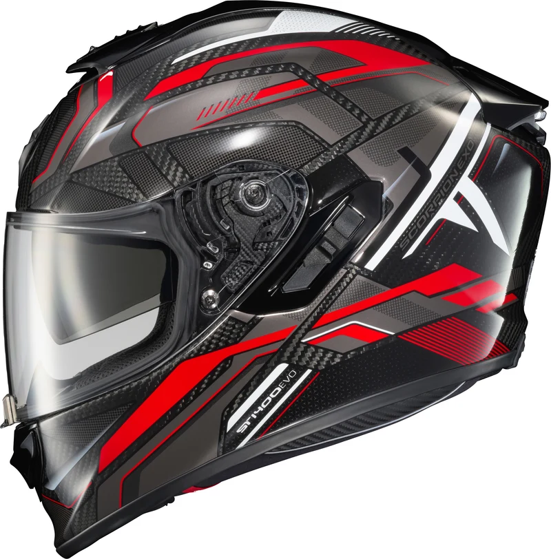 Exo-St1400 Evo Carbon Helmet Hex Gloss Red Md